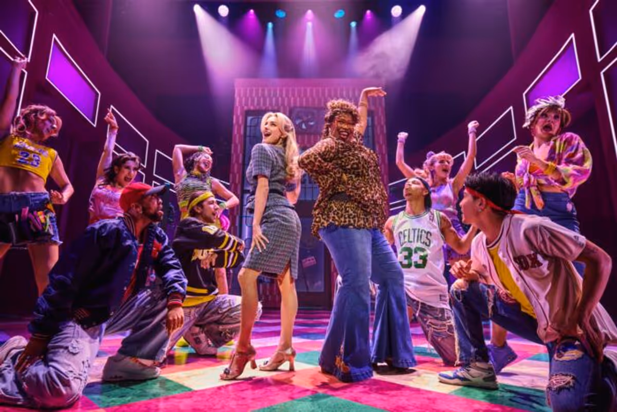 Amber Davies as Elle Woods, Karen Mavundukure as Paulette & the cast  at 