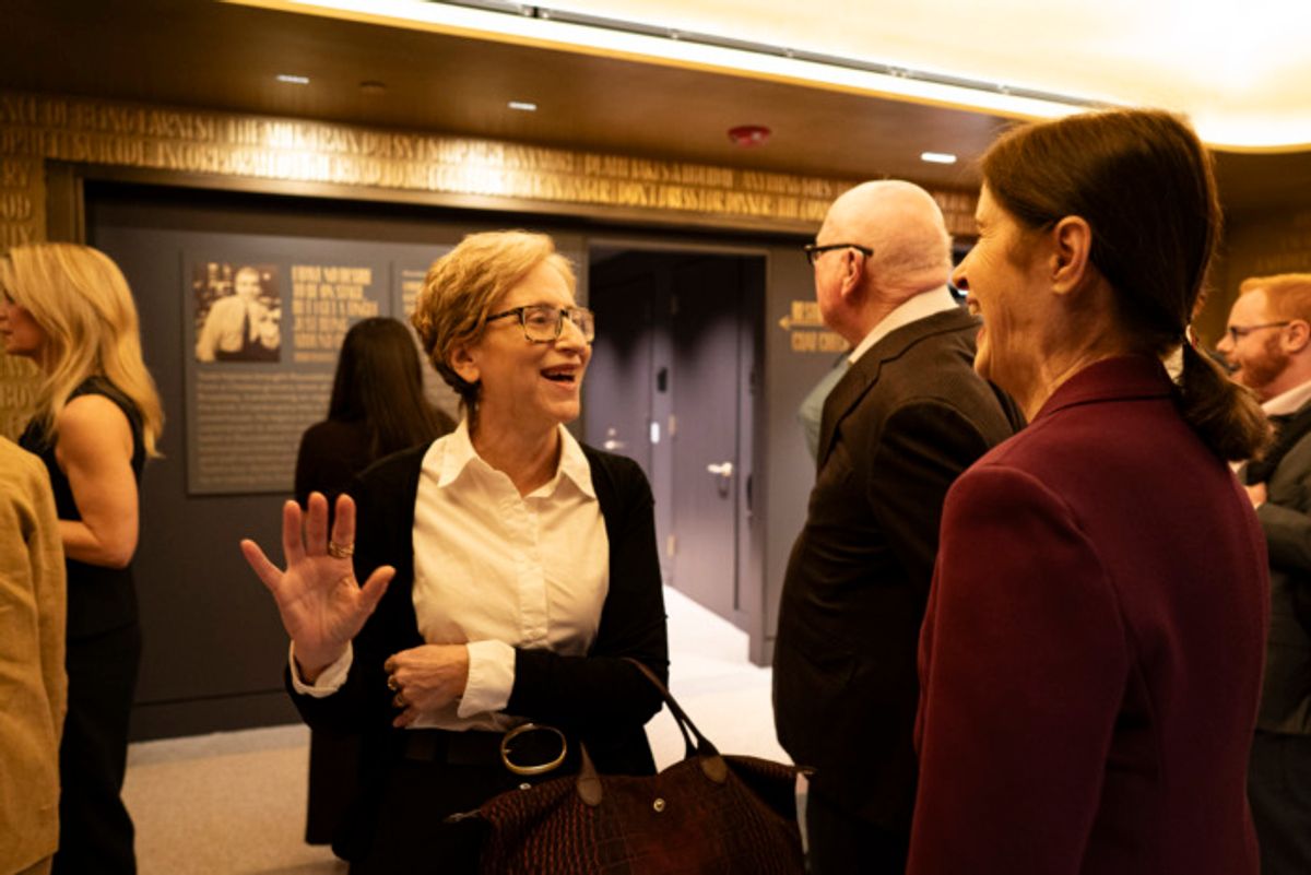 Erika Mallin talking to Kitty Patterson at 