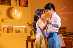 Claire Kwon and Darren Criss Photo