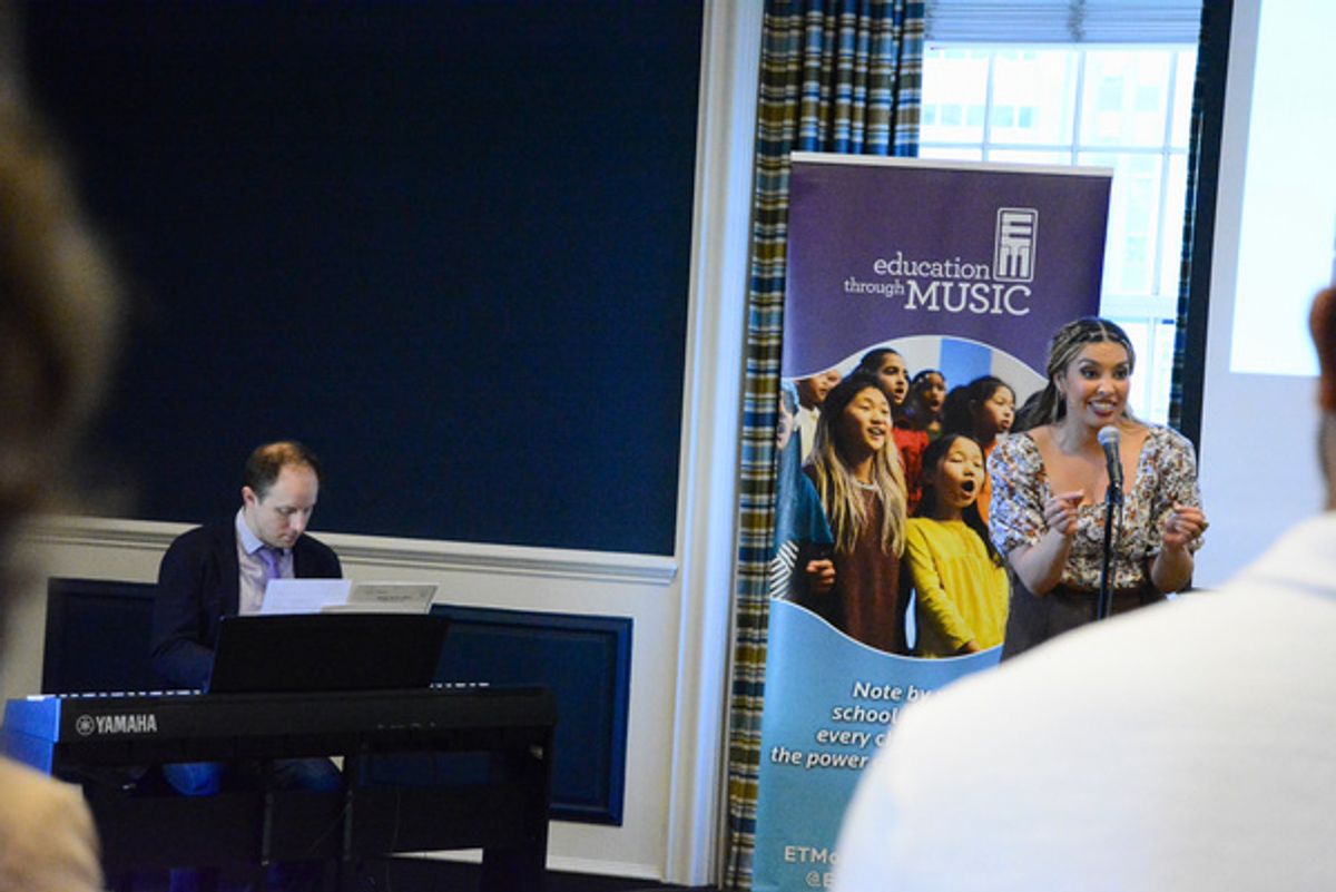 Hamilton's Morgan Anita Wood & Chess's Ian Weinberger joined Education Through Music students at 