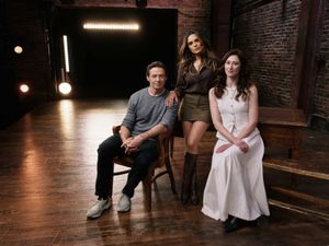 Hugh Jackman, Sepideh Moafi, and Marianna Gailus Photo