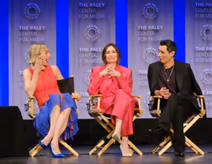 Rhea Seehorn, Karolina Wydra, and Carlos-Manuel Vesga Photo