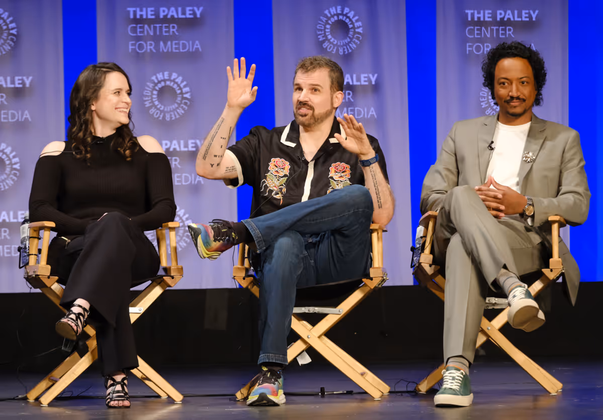Jenn Carroll, Gordon Smith, and Samba Schutte at Photos: PaleyFest LA 2026 Kicks Off with Apple TV PLURIBUS Panel