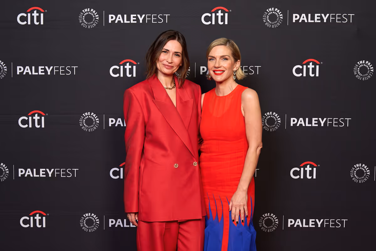 Karolina Wydra and Rhea Seehorn at Photos: PaleyFest LA 2026 Kicks Off with Apple TV PLURIBUS Panel