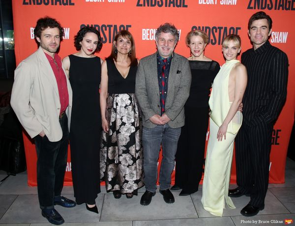 Alden Ehrenreich, Lauren Patten, Playwright Gina Gionfriddo, Director Trip Cullman, M Photo