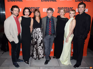 Alden Ehrenreich, Lauren Patten, Playwright Gina Gionfriddo, Director Trip Cullman, M Photo