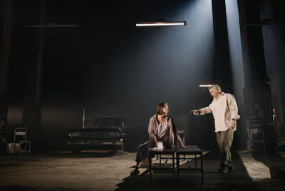 Laurie Metcalf and Nathan Lane by Emilio Madrid Photo