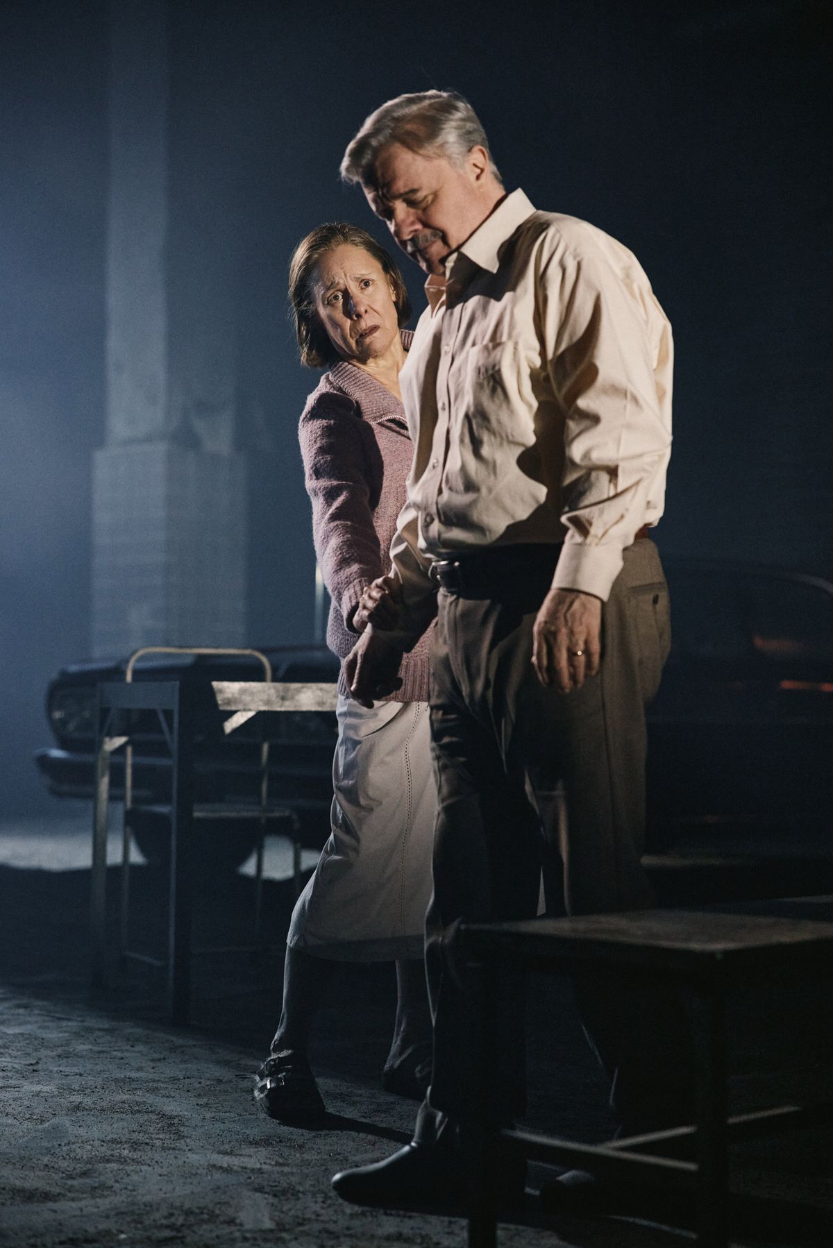 Laurie Metcalf and Nathan Lane by Emilio Madrid at 