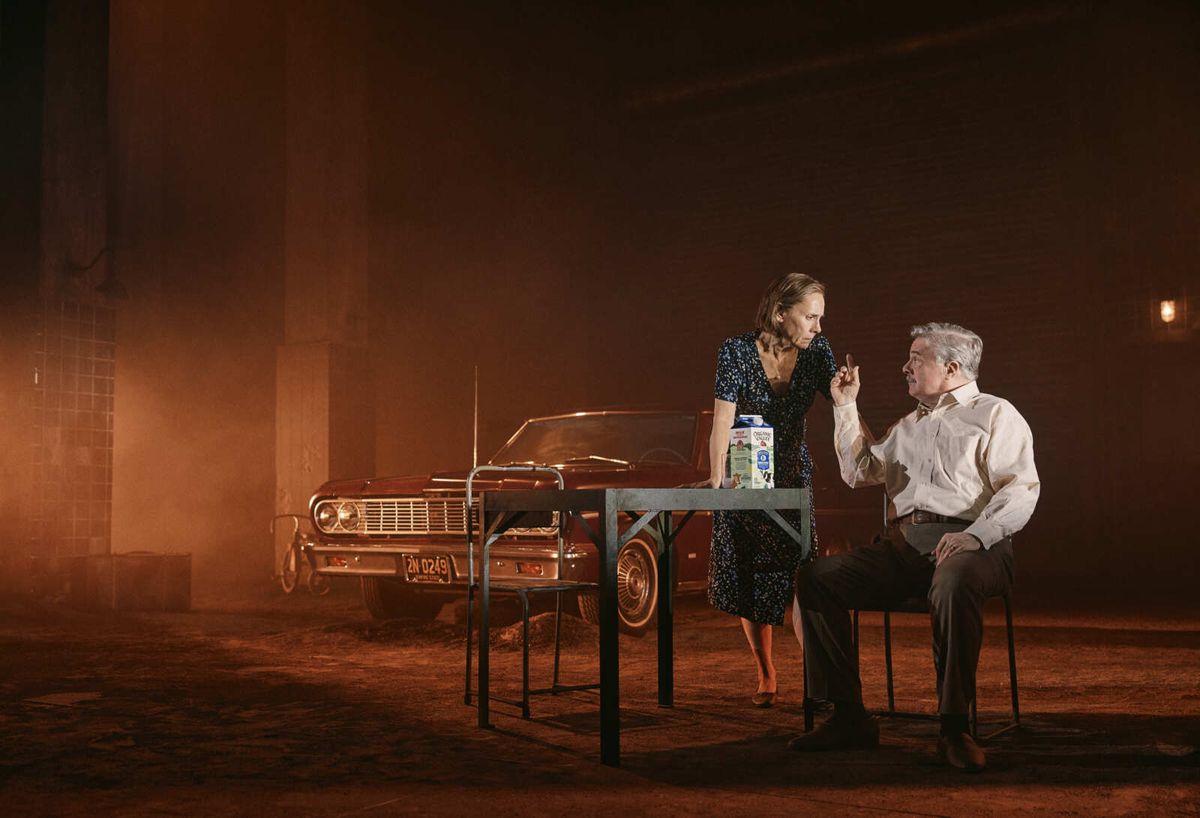 Laurie Metcalf and Nathan Lane by Emilio Madrid at 