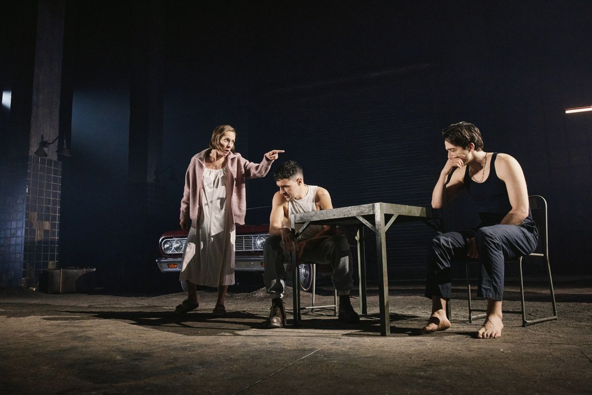 Laurie Metcalf, Christopher Abbott, and Ben Ahlers by Emilio Madrid at 