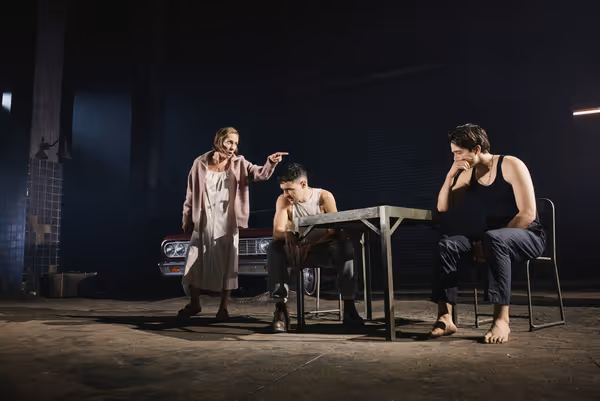 Laurie Metcalf, Christopher Abbott, and Ben Ahlers by Emilio Madrid Photo