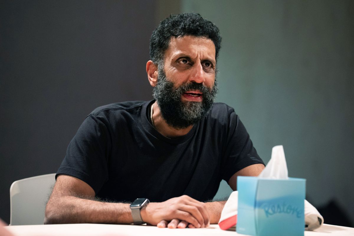 Adeel Akhtar (Jay) - credit Richard Hubert Smith at Photos: First Look At MASS In Rehearsals at Donmar Warehouse