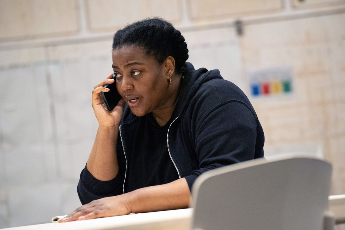 Rochelle Rose (Kendra) credit Richard Hubert Smith at Photos: First Look At MASS In Rehearsals at Donmar Warehouse