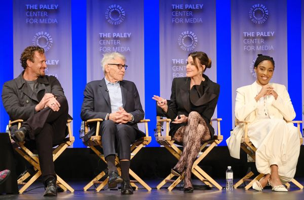 Jason Segel, Harrison Ford, Christa Miller, and Jessica Williams Photo