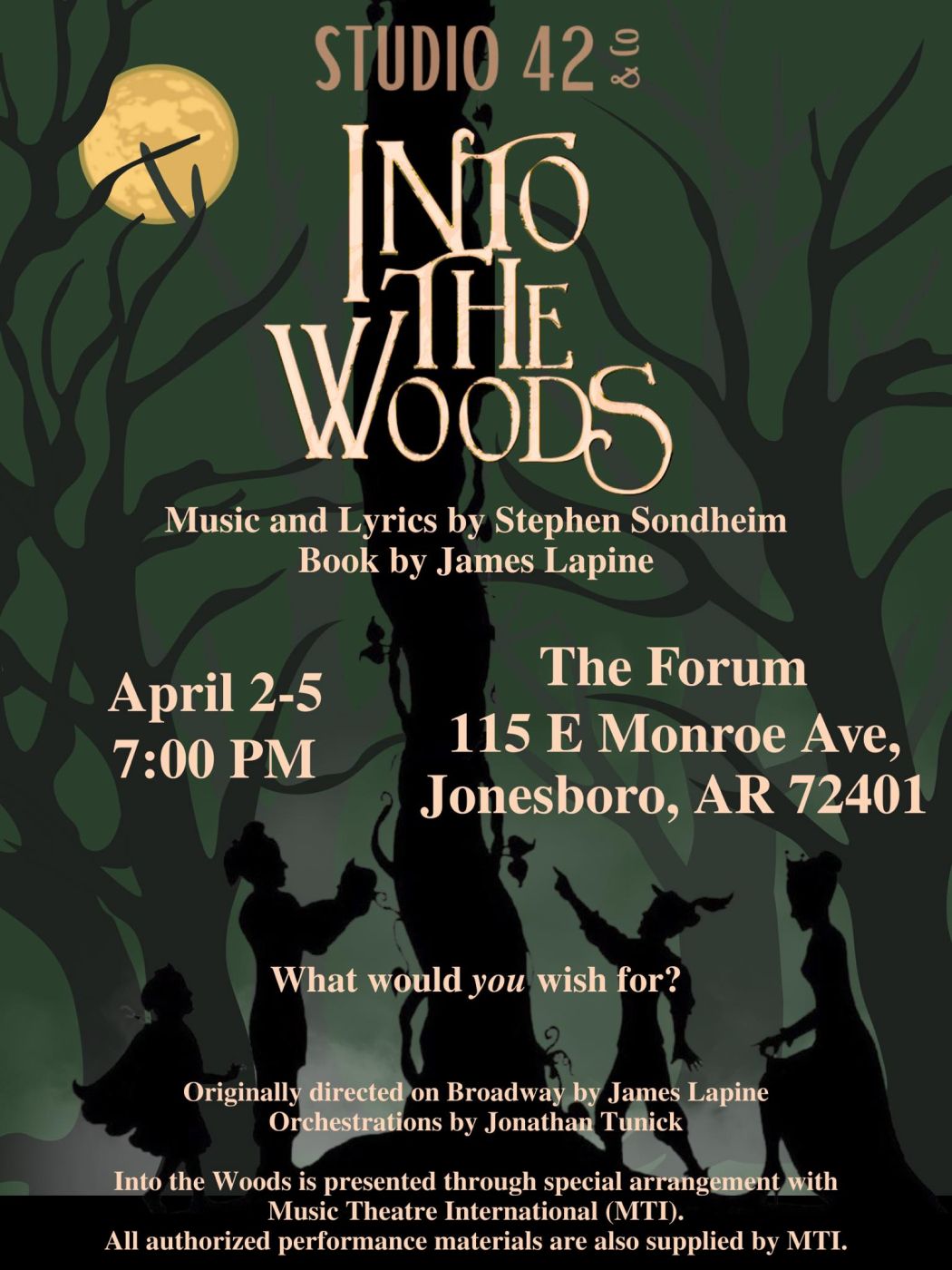 Review: INTO THE WOODS with Studio 42 & Co at The Forum in Jonesboro  Image