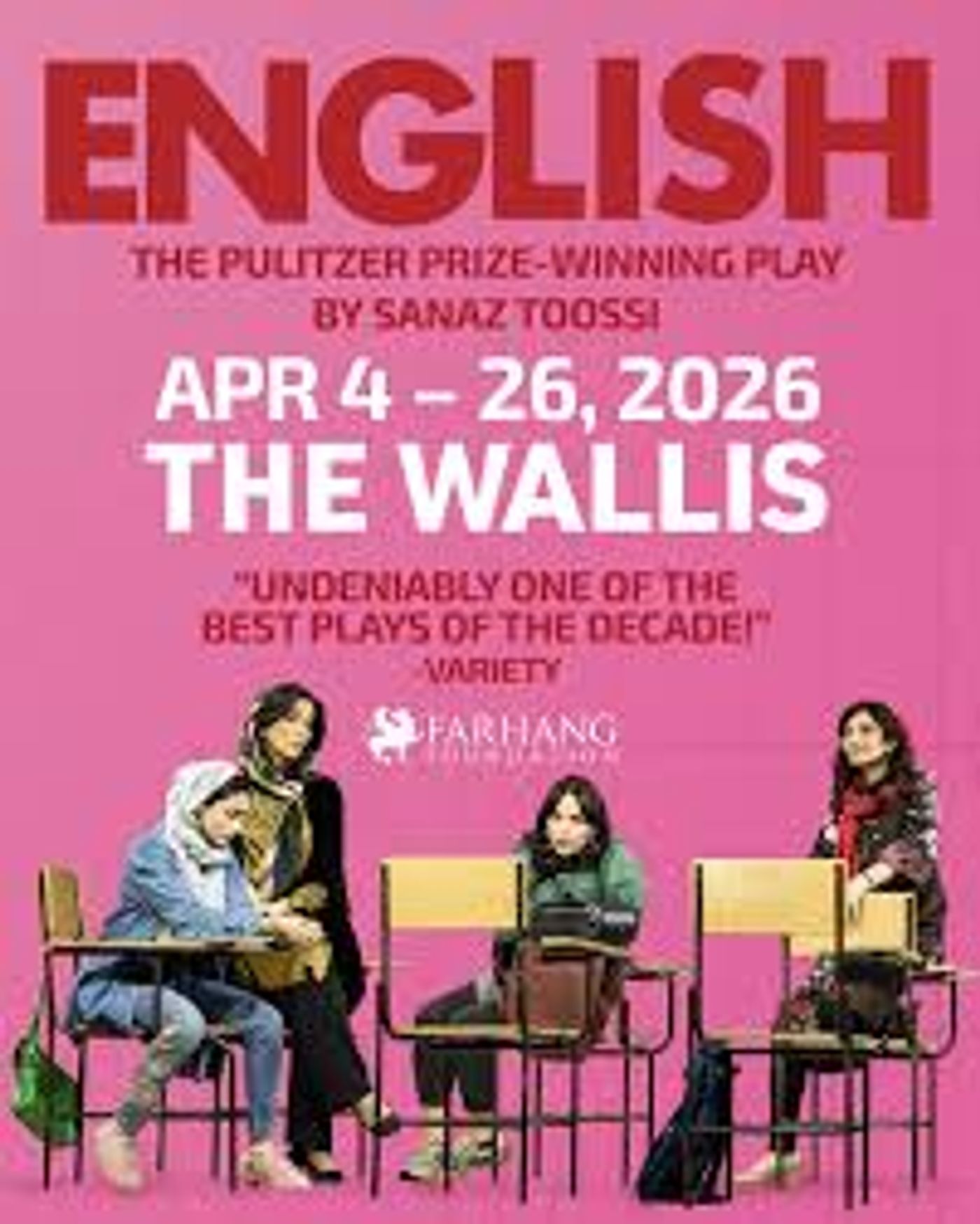 Interview: Babak Tafti of ENGLISH by Sanaz Toossi at The Wallis  Image
