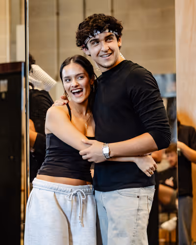 Abigail Amin (Ali Mills) and Gino Ochello (Daniel LaRusso) - credit Danny Kaan Photo