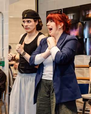 Finley Oliver (Freddie Fernandez) and Sharon Sexton (Lucille LaRusso) - credit Danny  Photo