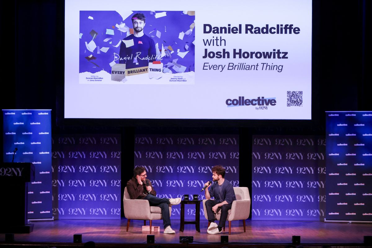 Josh Horowitz and Daniel Radcliffe at Photos: Daniel Radcliffe Talks EVERY BRILLIANT THING in Talk With Josh Horowitz at 92NY