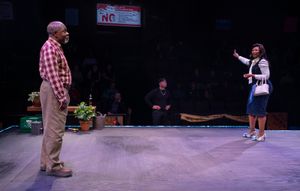 Michael Potts with Glenn Davis and Alana Arenas  Photo