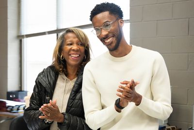York Walker and his mother Photo