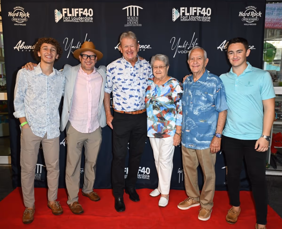 Dr. Guy Harvey with Director Nick Nanton and his family at Photos: Dr. Guy Harvey Documentary Premieres at Fort Lauderdale Film Festival
