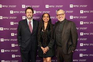 Tony Kushner, Suzan-Lori Parks and Dean Rubén Polendo Photo