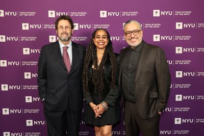 Tony Kushner, Suzan-Lori Parks and Dean Rubén Polendo Photo