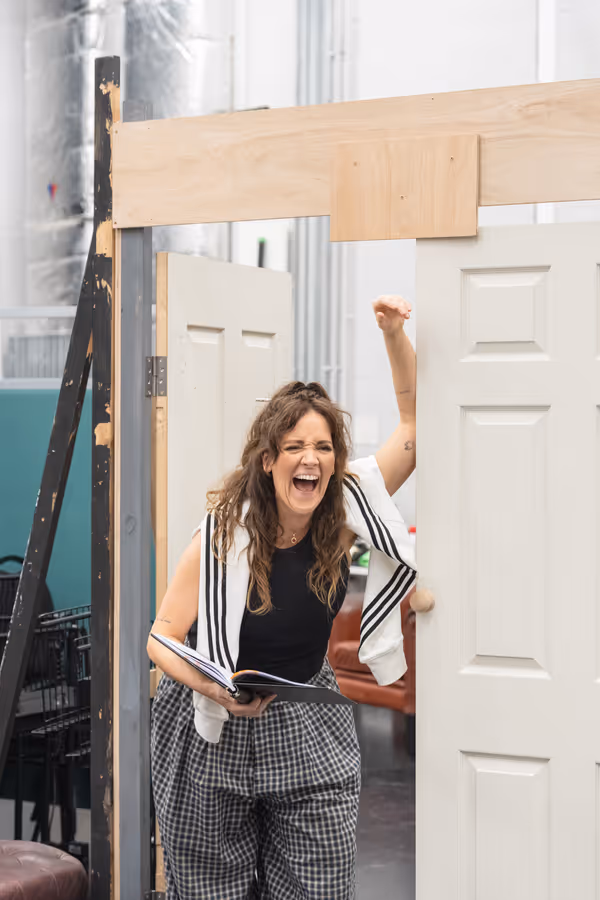 Lauryn Redding in rehearsals for BANK OF DAVE, credit Marc Brenner Photo