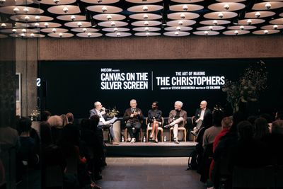 Andrew Goldstein, Ian McKellen, Michaela Coel, Ed Solomon, and Steven Soderbergh Photo