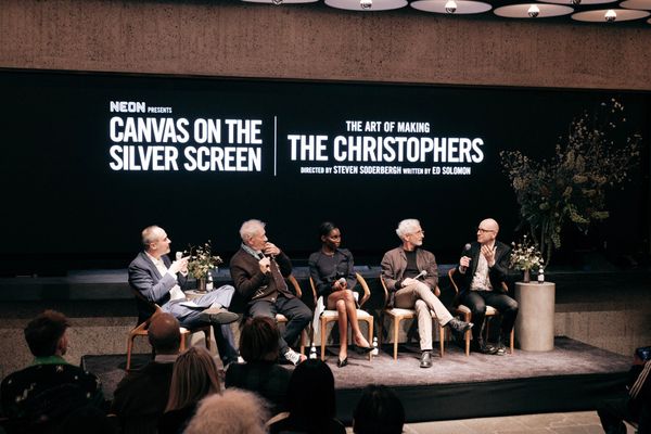 Andrew Goldstein, Ian McKellen, Michaela Coel, Ed Solomon, and Steven Soderbergh Photo