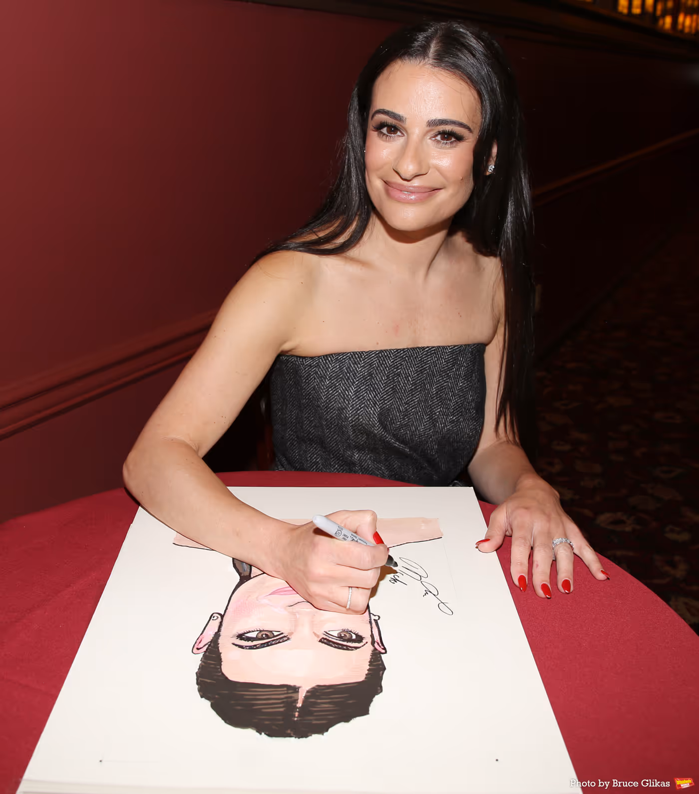Photos: CHESS Star Lea Michele Receives Portrait at Sardi's Image