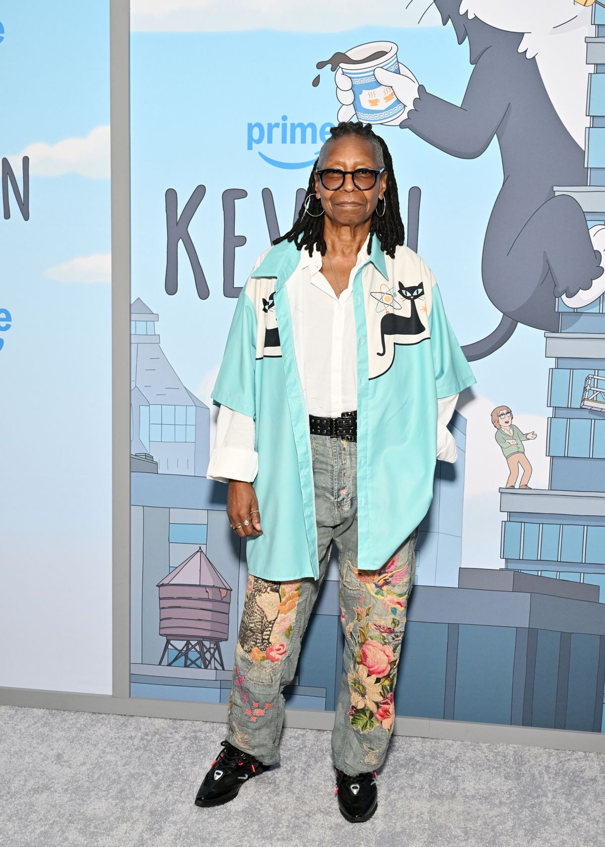 NEW YORK, NEW YORK - APRIL 16: Whoopi Goldberg attends the NYC premiere of Prime Video's 'Kevin' from creators Aubrey Plaza and Joe Wengert at The Metrograph on April 16, 2026 in New York City. (Photo by Slaven Vlasic/Getty Images for Prime Video) at 