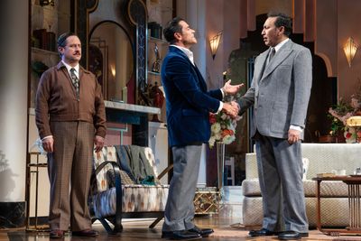 Christopher Fitzgerald, Mark Conseulos, and Aasif Mandvi  Photo