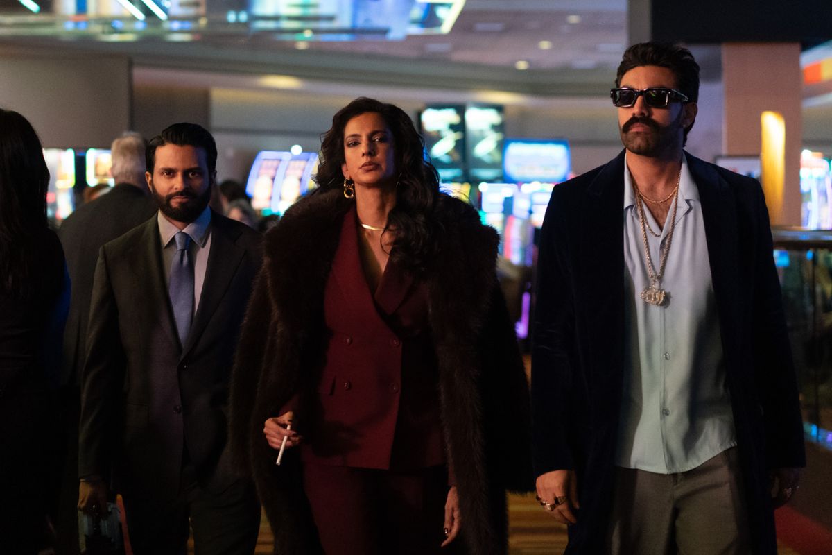 ASIF ALI, POORNA JAGANNATHAN, SAAGAR SHAIKH at Photos: First Look at Andrew Rannells, Kumail Nanjiani, & More in DELI BOYS Season 2