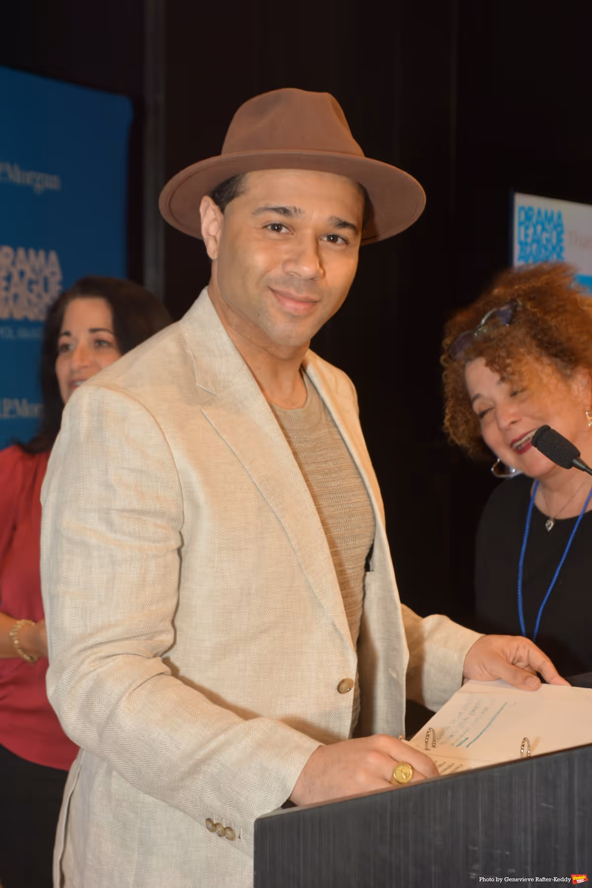 Corbin Bleu at Photos: Corbin Bleu, Natalie Venetia Belcon & More at 2026 Drama League Awards Nominations