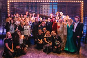 Amal Clooney, George Clooney, and the cast of The Producers  Photo