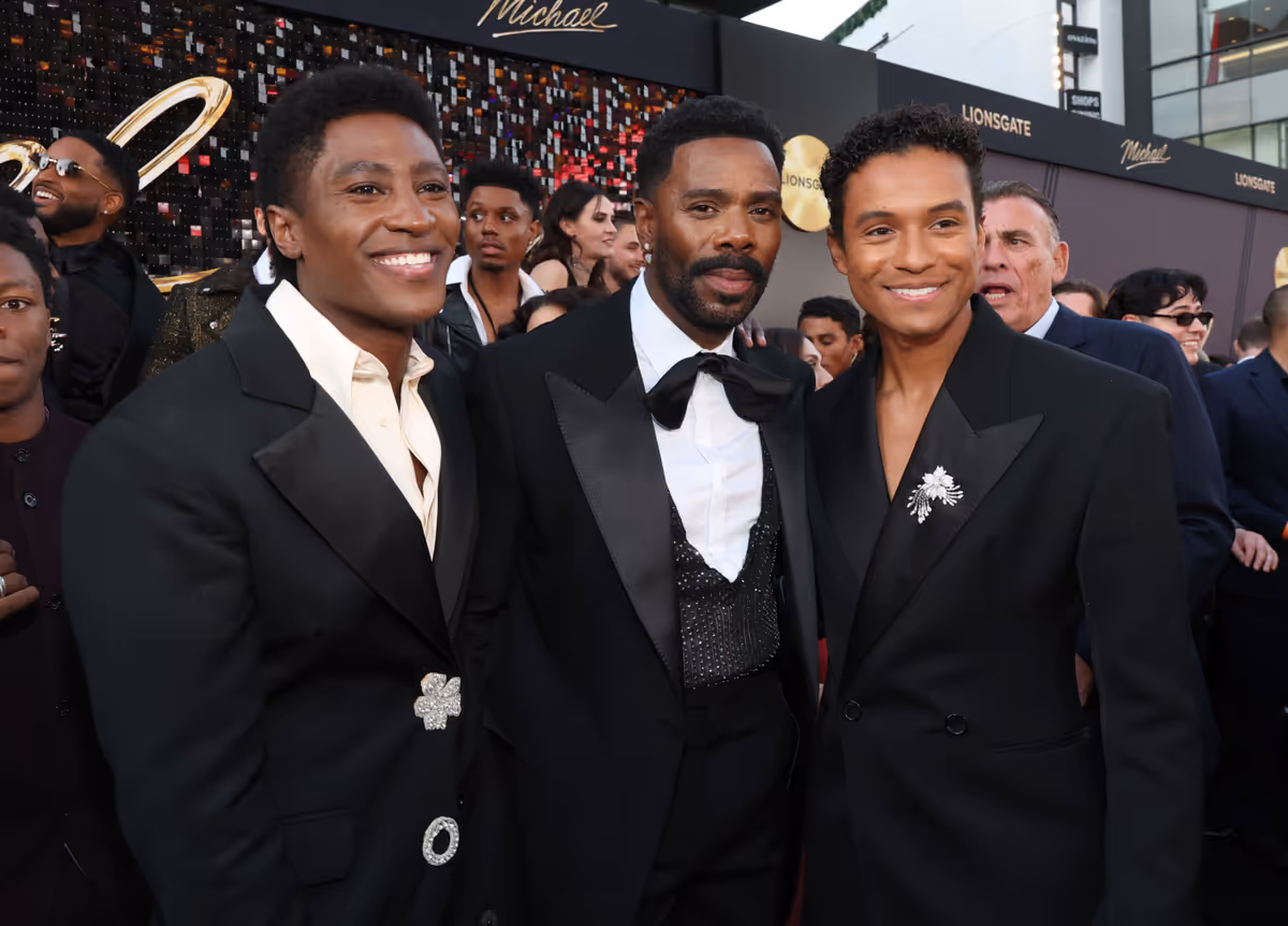 Joseph David-Jones, Colman Domingo, and Jaafar Jackson at Photos: Colman Domingo, Jaafar Jackson, & More Attend MICHAEL Los Angeles Premiere