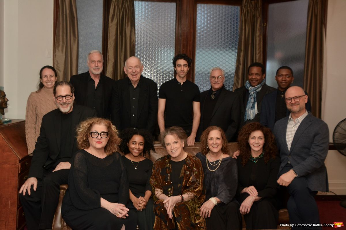 David Staller (Artistic Director), Nikki Lint (Stage Manager), Carl Andress (Director) and Isaiah Josiah (Managing Producer) with tonight's cast- Mary Testa, Naima Randolph, Charles Busch, Karen Ziemba, Kate Hampton, Tom Hewitt, Lenny Wolpe, Rodd Cyrus, Christopher Borg and John-Andrew Morrison at 