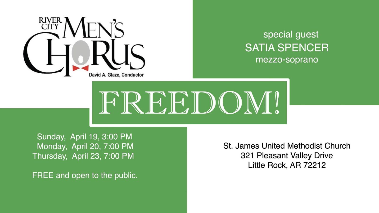 Review: FREEDOM! with the River City Men's Chorus at St. James UMC In Little Rock  Image