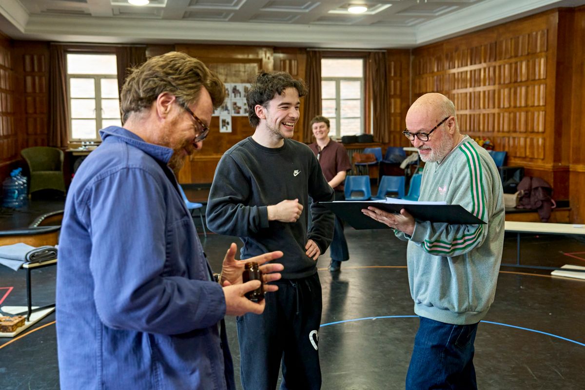 Toby Stephens, Noah Valentine, Lindsay Posner at 
