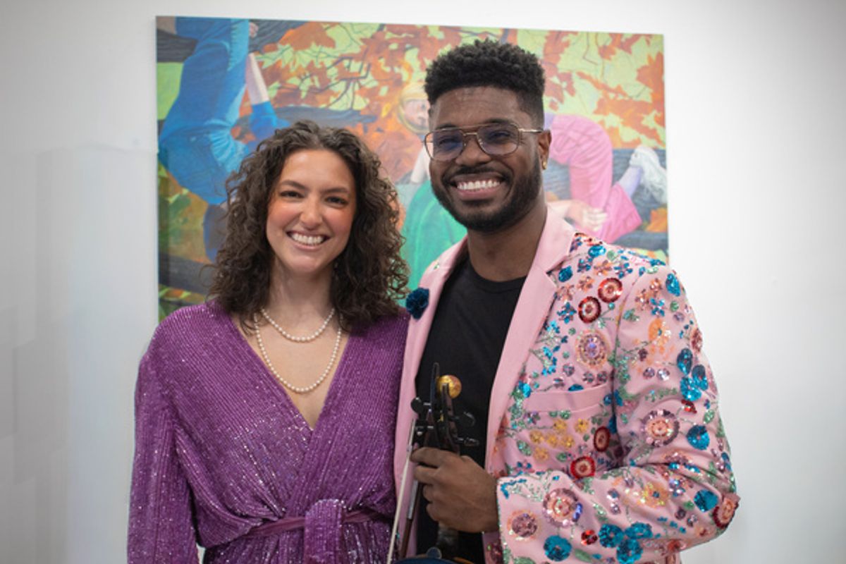 Gina Catanzaro (Nodar) and Dr. Edward W. Hardy at Photos: Girls Inc. of NYC Her Canvas Soirée Raises $46.9K at Mriya Gallery