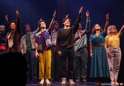 Maria Wirries, Benjamin Pajak, LJ Benet, Shoshana Bean and the cast of "The Lost Boys Photo