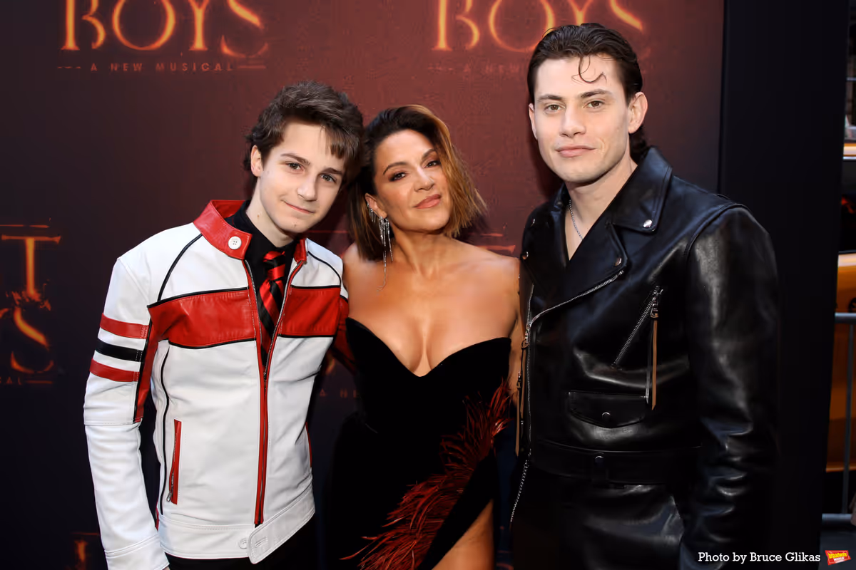 Benjamin Pajak, Shoshana Bean, LJ Benet at Photos: THE LOST BOYS Cast Struts the Red Carpet on Opening Night