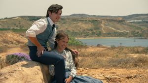 Louis Partridge and Millie Bobby Brown  Photo