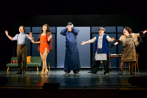 Kenton Chen, Krista Marie Yu, Marc Oka, Gedde Watanabe, and Emily Kuroda Photo