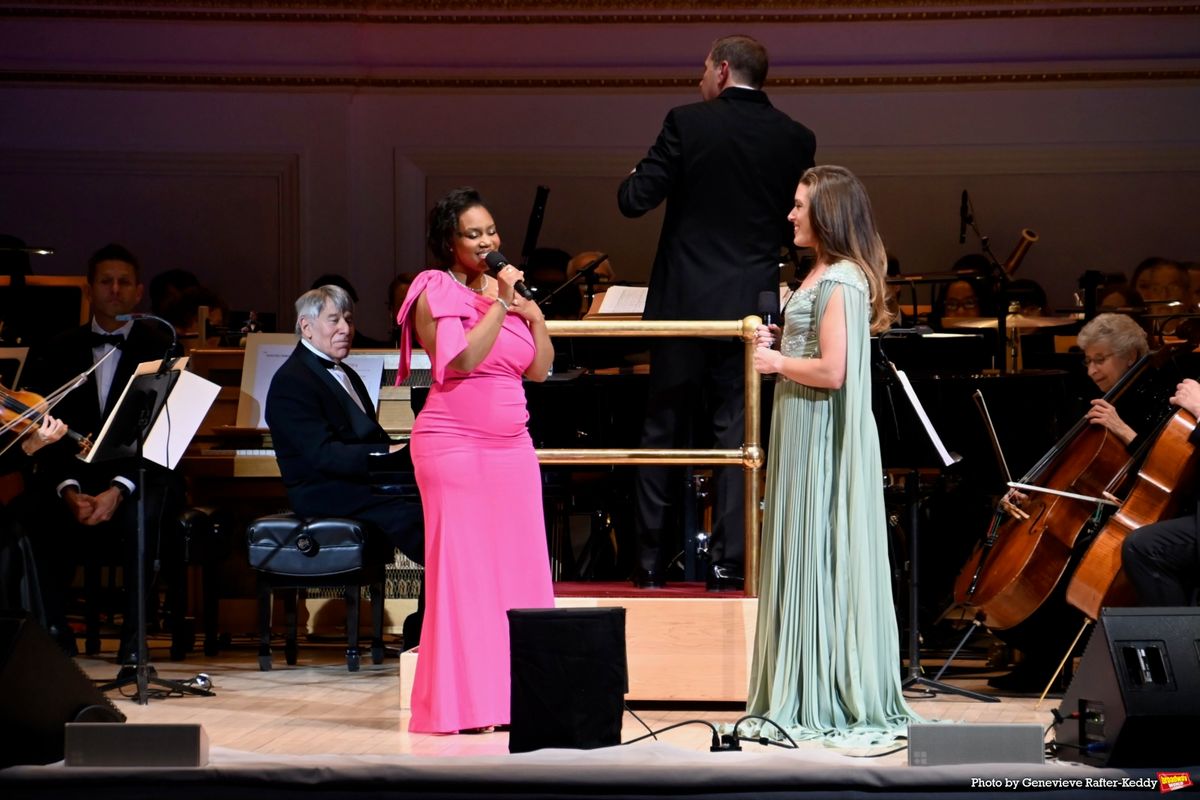 Stephen Schwartz, Brittney Johnson and Mary Kate Morrissey at 