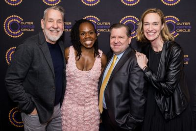 Chris Jennings, Ngozi Anwanyu, David Lindsay-Abaire, and Nicki Hunter Photo