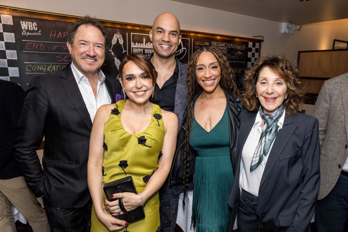 Kevin McCollum, Jessica Vosk, Nicholas Christopher, Jennifer Locke Christopher, and Andrea Martin at 