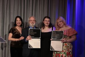 Christine Toy Johnson, John Weidman, Maggie Marie Lawson and Liberty Welch Photo
